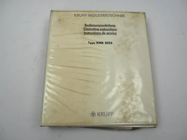 Krupp KMK 2025 Mobilkran Betriebsanleitung Bedienung Wartung Schaltplan ca. 1986