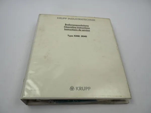 Krupp KMK 3040 Mobilkran Betriebsanleitung Bedienung Wartung Schaltplan 1989