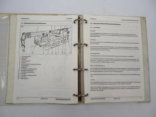 Krupp KMK 3045 Mobilkran Betriebsanleitung Bedienung Wartung 1989