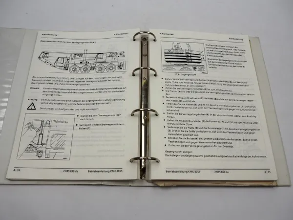 Krupp KMK 4055 Mobilkran Betriebsanleitung Bedienungsanleitung 1989