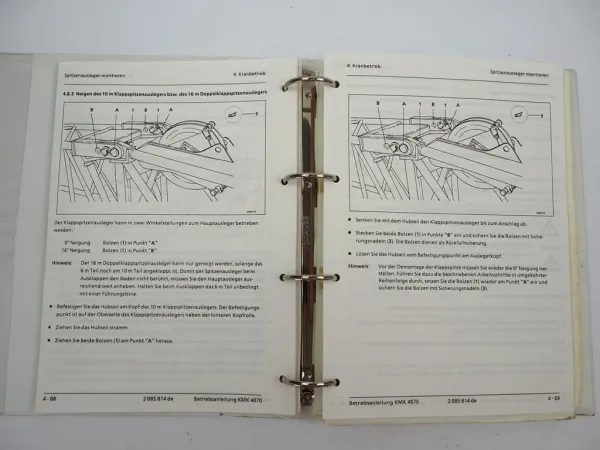 Krupp KMK 4070 Mobilkran Betriebsanleitung Bedienung Wartung Schaltplan 12/1989