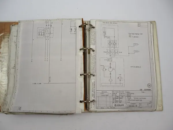 Krupp KMK 4071 Mobilkran Wartungsplan Schaltplan Elektrik Hydraulik ca. 1988