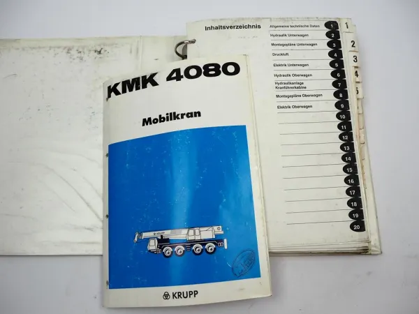 Krupp KMK 4080 Mobilkran Schulungshandbuch Service Training Schaltplan 1992