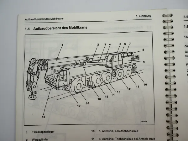 Krupp KMK 5090 Mobilkran Betriebsanleitung Bedienung Ersatzteilliste 1990