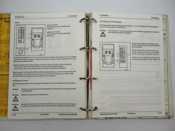 Krupp KMK 5090 Mobilkran Betriebsanleitung Bedienung Wartung Schaltplan 1990