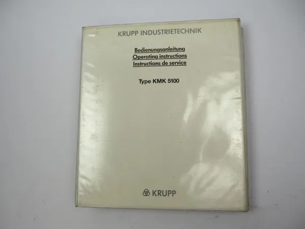 Krupp KMK 5100 Mobilkran Betriebsanleitung Bedienung Wartung Schaltplan ca. 1987