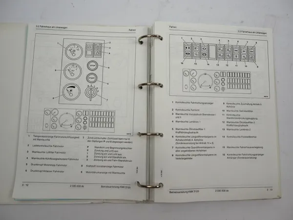 Krupp KMK 5120 Mobilkran Betriebsanleitung Bedienungsanleitung Schaltplan 1993