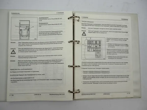 Krupp KMK 5140 Mobilkran Betriebsanleitung Bedienungsanleitung Schaltplan 1992