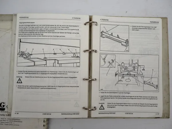 Krupp KMK 6200 Mobilkran Betriebsanleitung Bedienung Wartung Schaltplan 1991/97