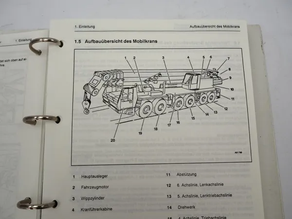 Krupp KMK 6200 Mobilkran Betriebsanleitung Bedienung Wartung Schaltplan 1992