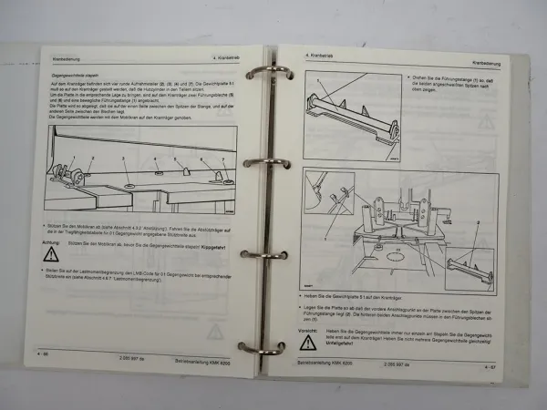 Krupp KMK 6200 Mobilkran Betriebsanleitung Bedienung Wartung Schaltplan 1992