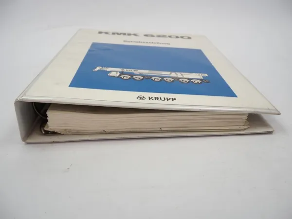Krupp KMK 6200 Mobilkran Betriebsanleitung Bedienung Wartung Schaltplan 1992