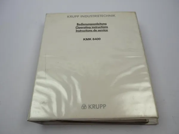 Krupp KMK 8400 Mobilkran Betriebsanleitung Bedienung Wartung Schaltplan ca. 1987