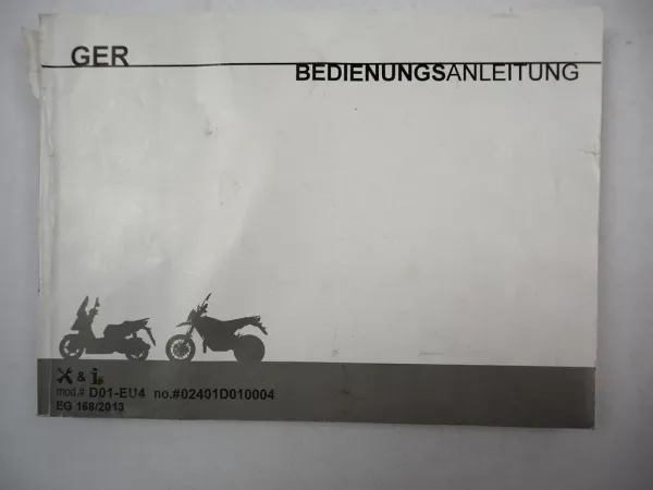 KSR Moto TR 50SM 50X D01-EU4 Supermoto Betriebsanleitung Owner Manual 2018