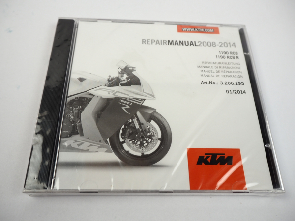 KTM 1190 RC8 R Reparaturanleitung Repair Manual 2008 - 2014
