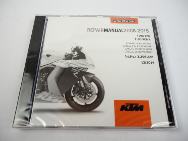 KTM 1190 RC8 R Reparaturanleitung Repair Manual 2008 - 2015