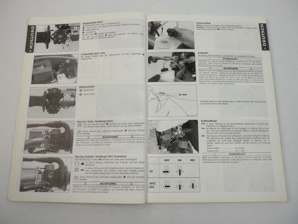 KTM 400 520 SX MXC EXC Racing Bedienungsanleitung Owners Manual 2001