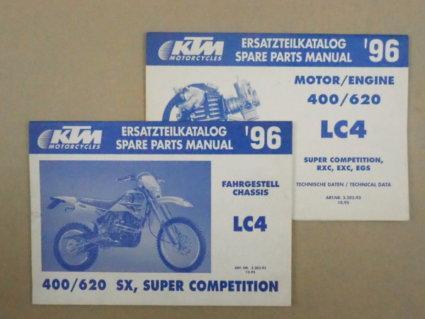 KTM 400 620 LC4 Ersatzteilliste Spare parts List 1995