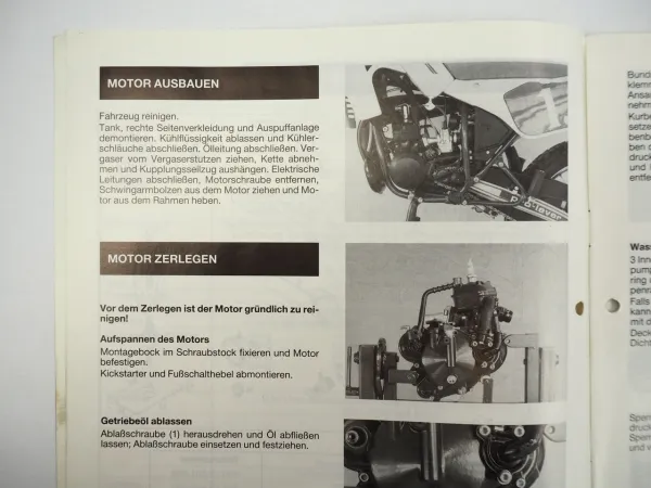 KTM 50 GXE mit Motor Typ 491 Werkstatthandbuch Reparaturanleitung 1986