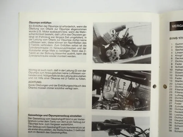 KTM 50 GXE mit Motor Typ 491 Werkstatthandbuch Reparaturanleitung 1986