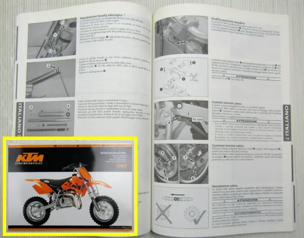 KTM 50 Mini Junior Senior Adventure Betriebsanleitung Bedienung Wartung 2003