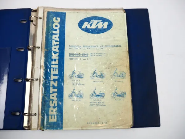 KTM 505 S Cross SS SB L LS Mofa mit Sachs Motor Ersatzteilliste 1980