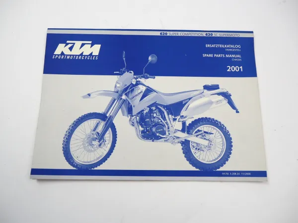 KTM 620 Super Competition SC Supermoto Motorrad Ersatzteilliste Fahrgestell 2001