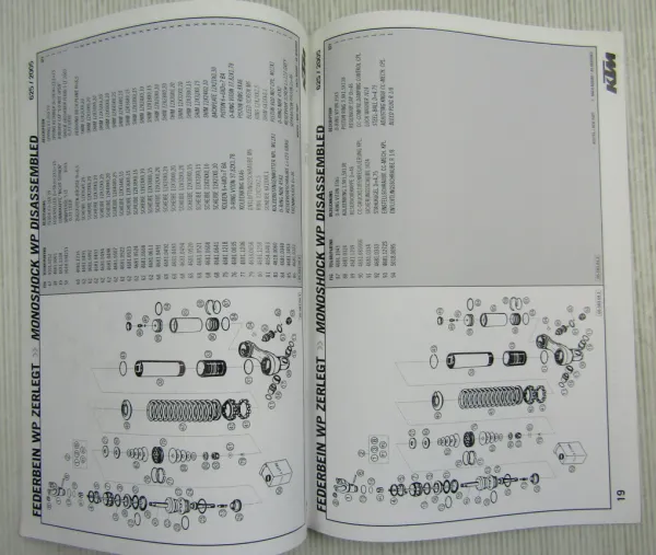 KTM 625SXC Ersatzteilkatalog Ersatzteilliste Parts List Fahrgestell Chassis 2005