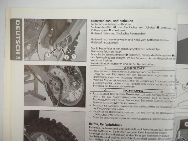 KTM 65 SX Bedienungsanleitung Owners Manual 2002