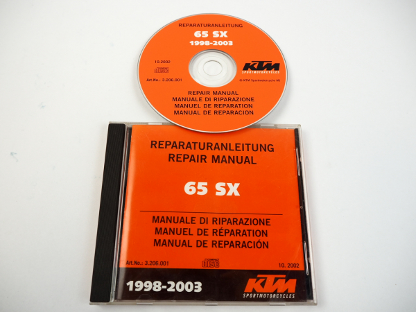 KTM 65 SX Bedienungsanleitung Reparaturanleitung Repair Manual 1998 - 2003