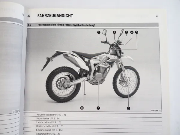 KTM Freeride 350 Motorrad Bedienungsanleitung Betriebsanleitung 2017