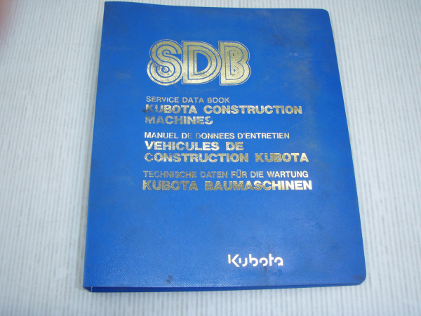 Kubota R510 R510B Service Data Book Pelleteuse Manuel de Donnees DEntretien