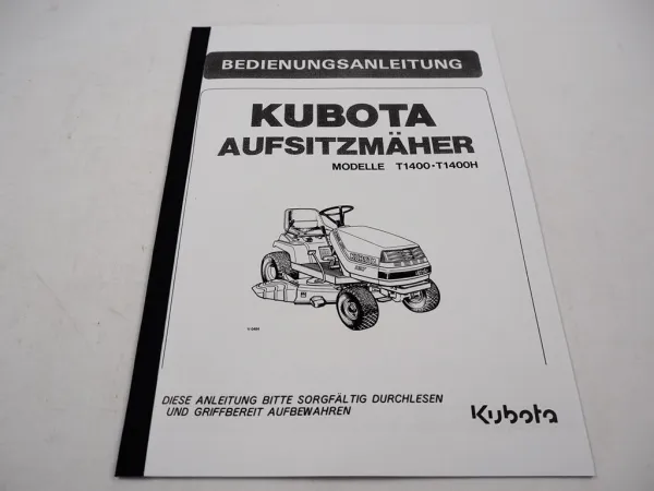 Kubota T1400 T1400H Rasenmäher Betriebsanleitung