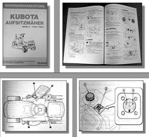 Kubota T1400 T1400H Rasenmäher Betriebsanleitung