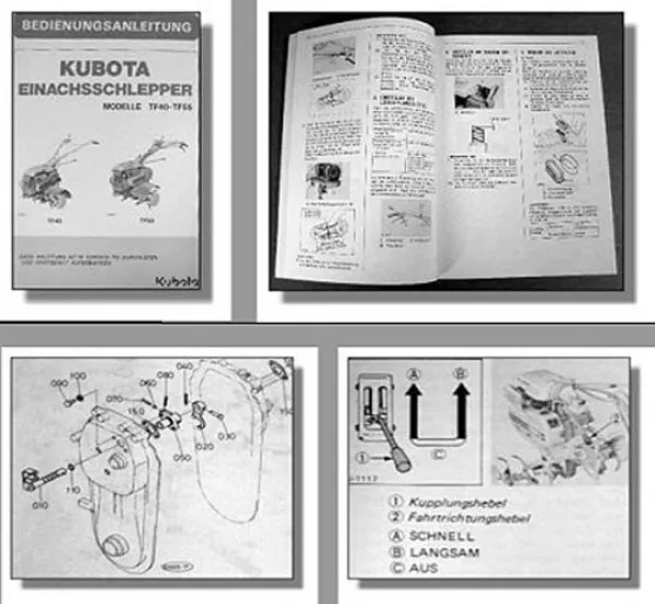 Kubota TF40 TF55 Einachsschlepper Betriebsanleitung