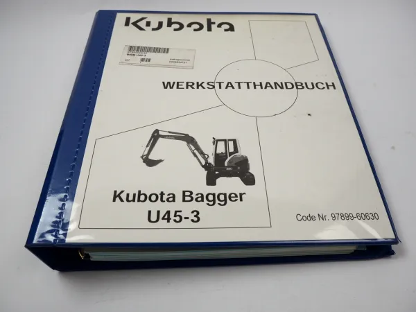 Kubota U45-3 Bagger Werkstatthandbuch Nachtrag Reparaturanleitung