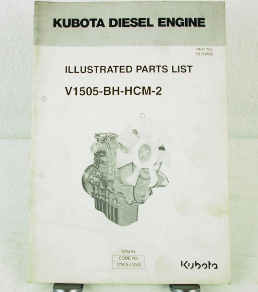 Kubota V1505-BH-HCM-2 Motor Ersatzteilliste in engl. Parts List 11/1994