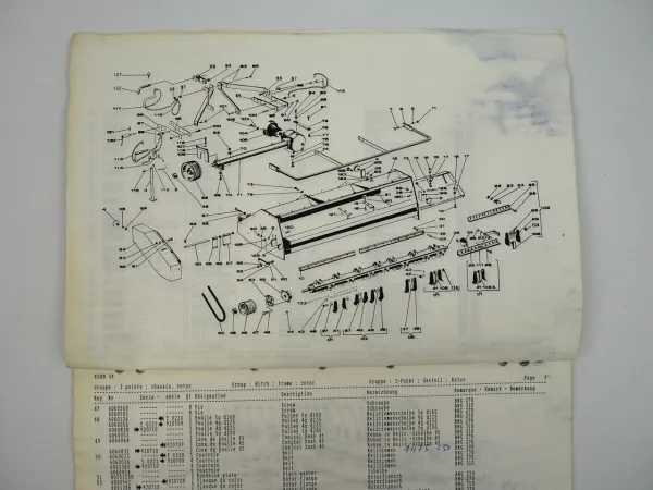 Kuhn BNG 270 310 Häcksler Ersatzteilliste Parts List Pieces de Rechange 1993