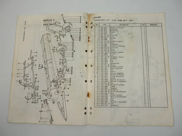 Kuhn BNG 360 450 P T Häcksler Ersatzteilliste Parts List Pieces de Rechange 1989