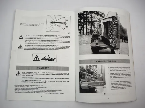 Kuhn FC 240 280 P Mähknickzetter Betriebsanleitung Montage 1995