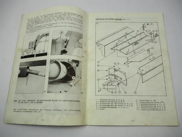 Kuhn FC 250 300 G RG Mähaufbereiter Zetter Montage- u Betriebsanleitung 1993