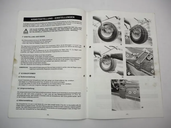 Kuhn GA 3201 3501 4101 GM Giroschwader Betriebsanleitung Montage 1995