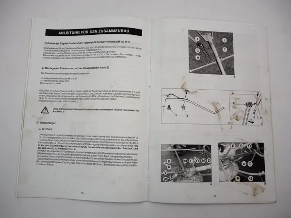 Kuhn GF22 NP NT Giroheuer Betriebsanleitung Bedienungsanleitung Montage 2002