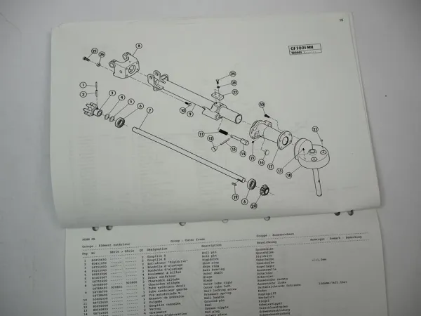 Kuhn GF5001 MH Giroheuer Betriebsanleitung Ersatzteilliste ca. 1993