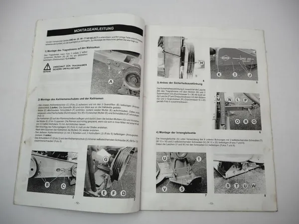 Kuhn GMD 44 55 66 77HD Select Giromäher Betriebsanleitung Montage 2005