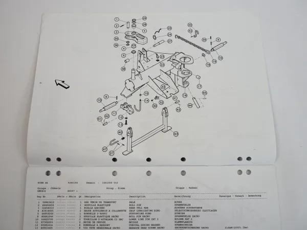 Kuhn GMD802 Mähknickzetter Ersatzteilliste Spare Parts List 2003