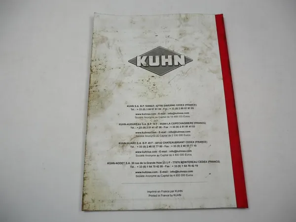 Kuhn GMD902 Giromäher Betriebsanleitung Bedienungsanleitung 2006