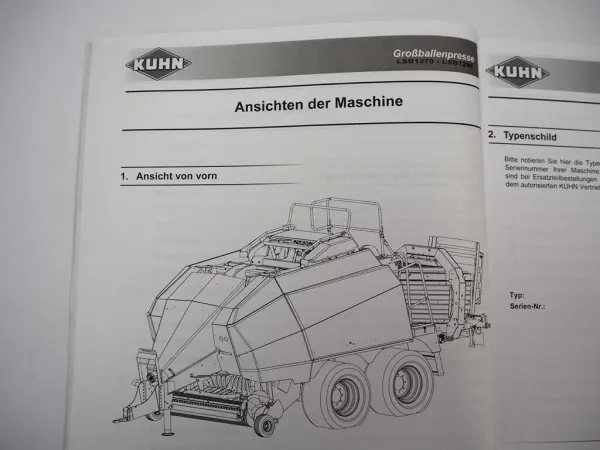 Kuhn LSB 1270 1290 Großballenpresse Betriebsanleitung 2013