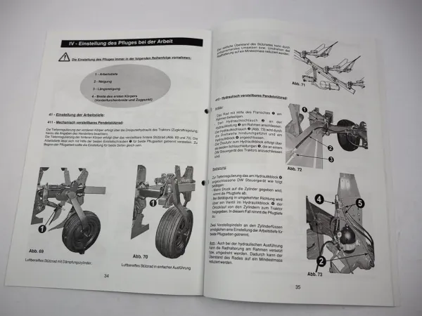 Kuhn Multimaster 120 T Master 120 NSH Huard Pflug Montage Betriebsanleitung 1999