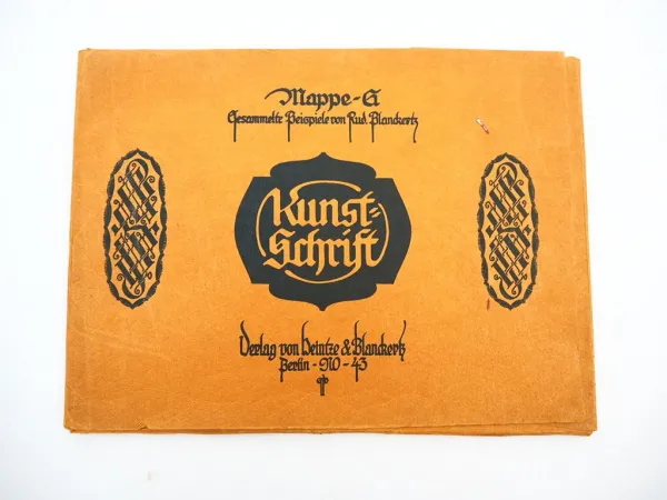 Kunstschrift Mappe G Gesammelte Beispiele von R. Blanckertz ca. 1920er Jahre